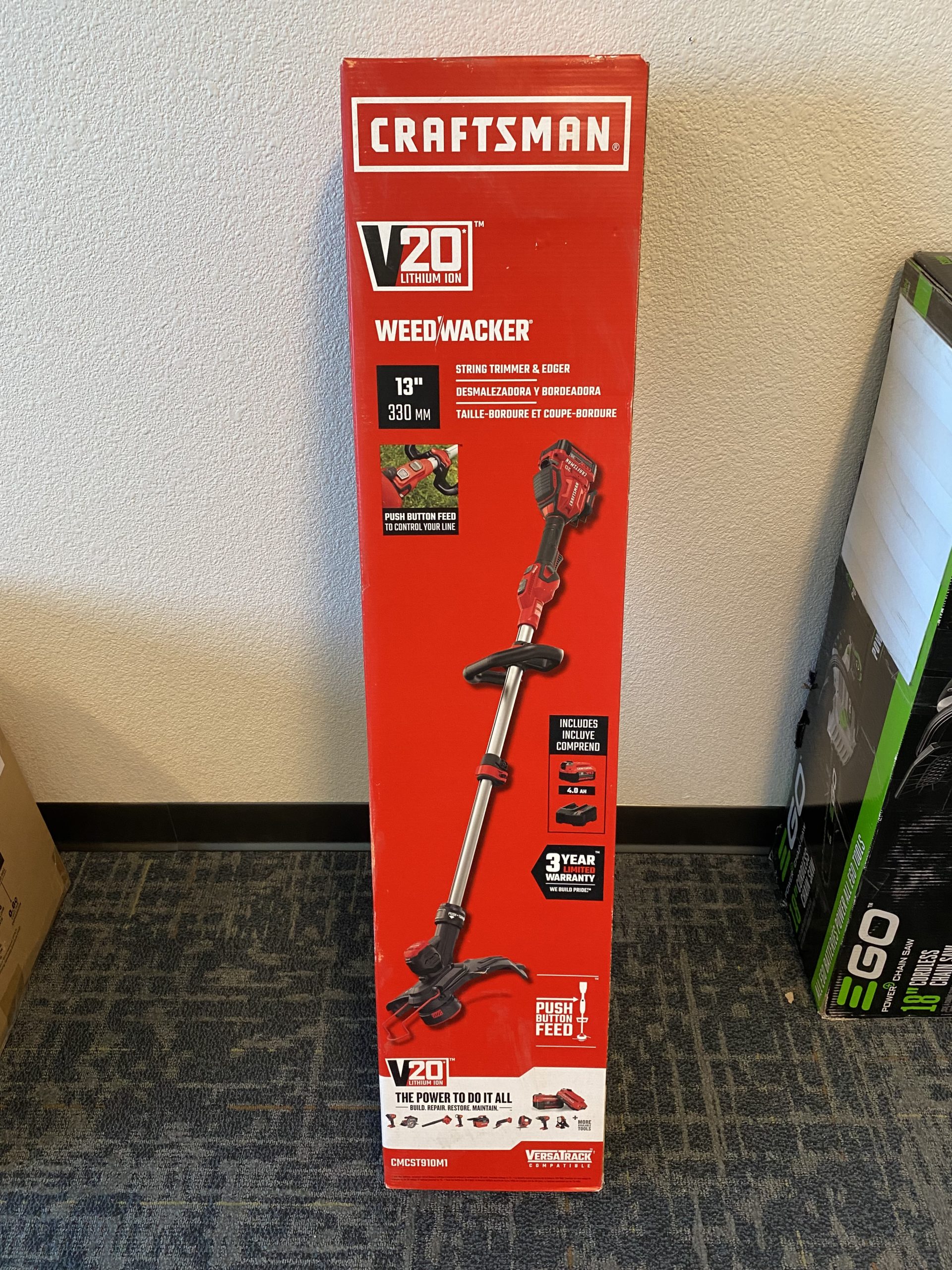 Craftsman electric weed wacker, purchased from Greenhorn Valley Ace Hardware, 6850 CO-165, Colorado City, Colorado.